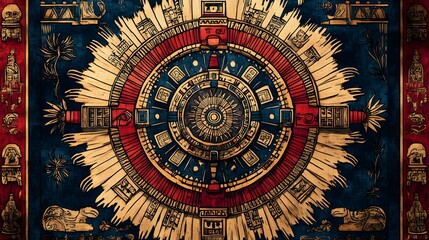 Obraz premium a close up of a colorful painting of a clock with a sun