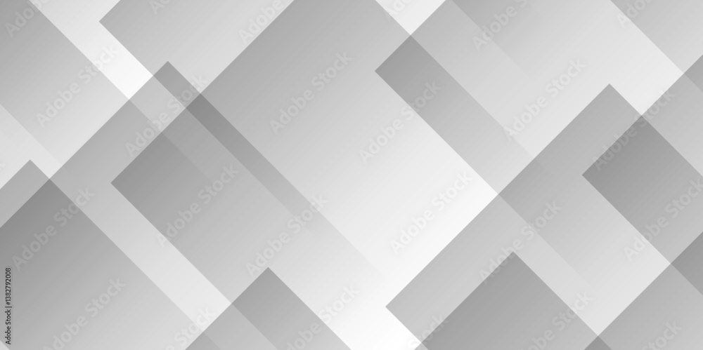 Poster modern abstract white background design with layers of textured white transparent material in triang