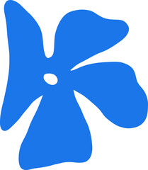 Flowers abstract doodle outline hand drawing illustration set