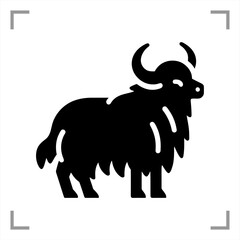 Yak Symbol Icon Animal Pictog...
