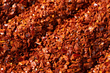 Macro Texture of Ground Chili Pepper