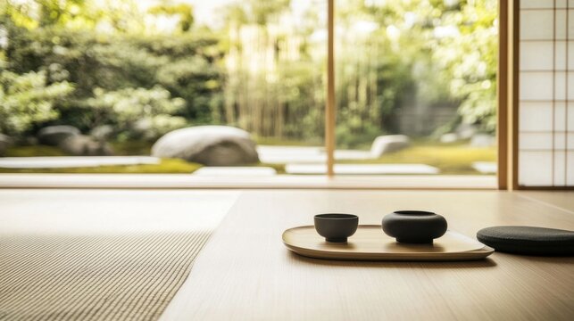 A minimalist Zen retreat with a contemplative design.