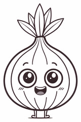 Obraz premium Fruits coloring page set, fruits coloring book page digital art, fruits line art