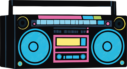 Fototapeta premium Retro boombox