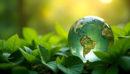 globe with leave earthday