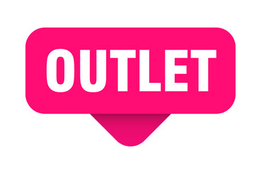 outlet sticker. outlet sign on transparent background