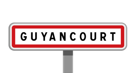 Panneau sur poteau central de Guyancourt, Yvelines, Île-de-France