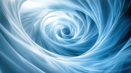 Abstract Torus Shape with Light Blue and White Hues. 