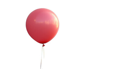 Floating Celebration: A single red balloon rises, representing hope, joy, and the celebration of life, captured against a clear backdrop.