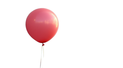 Floating Celebration: A single red balloon rises, representing hope, joy, and the celebration of life, captured against a clear backdrop.