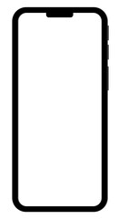 Smartphone frameless mockup. Studio shot of green screen smartphone with blank screen for Infographic Global Business web site design app, Content for technology, Clipping Path