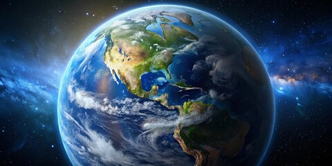 Minimalist Earth: High-Definition Blue Planet View from Space