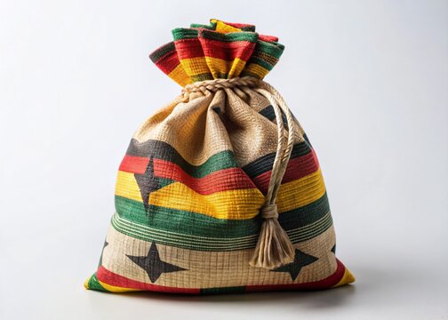 Minimalist Ghana Cedi Money Drawstring Bag Photo