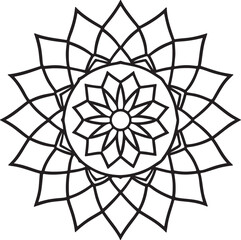 Fototapeta premium Abstract Flower Pattern with Geometric Shapes and Web Design