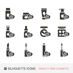 商品アイコン　クルエルティフリー　コスメ　シルエットアイコン