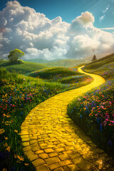 Enchanted Pathway: A Journey of Wonder on the Yellow Brick Road