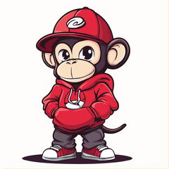 Vector illustration art of Monkey mascot charactors Collection