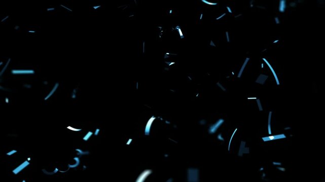 Animated confetti simple element asset visual motion graphic, loop Animation on background HD