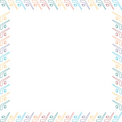Hockey sticks frame. Playing sport frame. Colorful design for players template