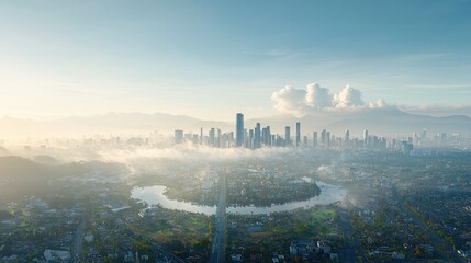 Obraz premium Cityscape Aerial View