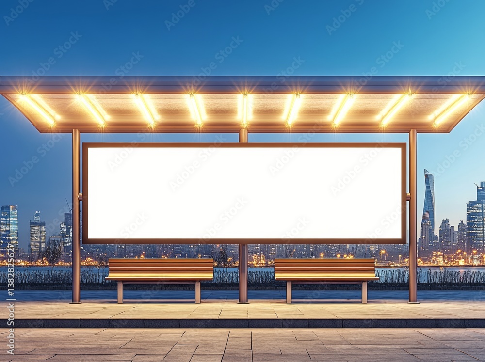 Poster this 3d rendering portrays three vacant areas at a bus station with realistic detail