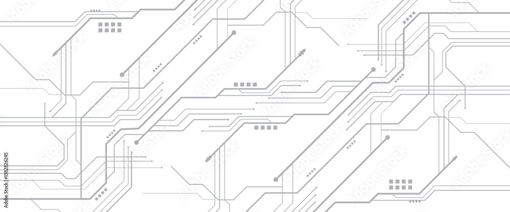 Poster vector abstract digital technology circuit diagram concept technology high-tech circuit board .