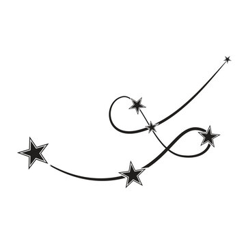black stars constellation on white background clip art preview