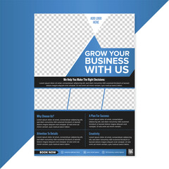 Flyer brochure design template set color, creative leaflet size A4, trend cover