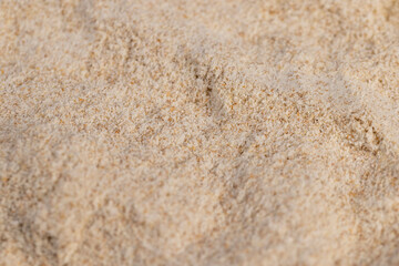 large amount of flour with bran without peeling, healthy, eco-friendly cereal flour, closeup