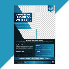 Modern business flyer template, Corporate marketing business flyer, abstract business flyer and creative design, perfect for creative professional business, vector template