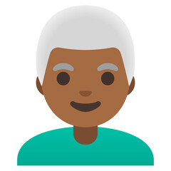 Older Man: Dark Skin Tone