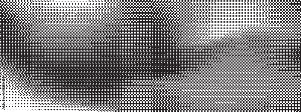 Poster black and white gradient vector background with abstract texture. glitch effect and noise, featuring