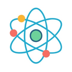  Atom Model Icon Design