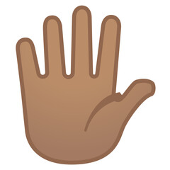 Raised Back of Hand: Medium Skin Tone
