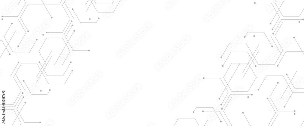 Aufkleber vector abstract technology on white background, pattern design line technology simple with space for