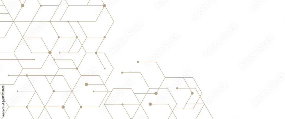 Poster vector abstract technology on white background, pattern design line technology simple with space for