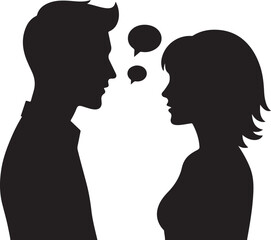 Silhouettes of People in Various Poses vector 