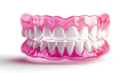 Pink Transparent Dental Model Perfect Smile.