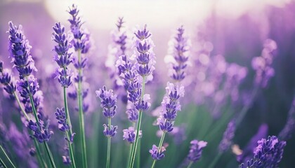 Obraz premium 美しいラベンダーの花畑 フォトジェニックな風景