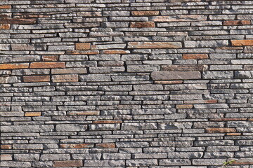 Stone Slate Walls Brickwork Slim Strip Rectangular Bricks uniform neat texture surface background