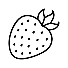 pineberry vector icon, simple black outline line icon of pineberry, fruit vector line art icon