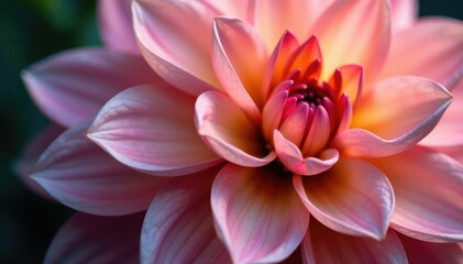 Close-up dahlia flower pattern, intricate details, soft focus , fabric, autumn, bloom
