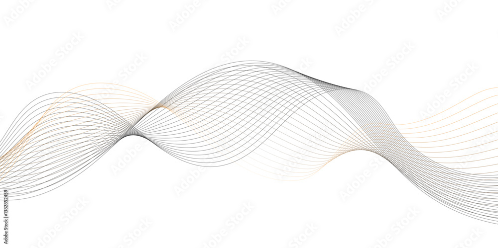 Aufkleber abstract grey and white smooth modern wave shiny curve line vector art technology design banner with