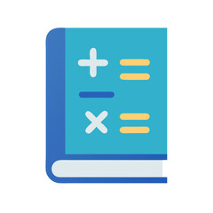 Fototapeta premium Educational Math Book Icon for Learning