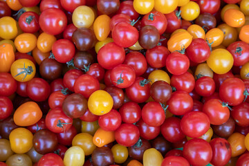 Red ripe organic tomato background