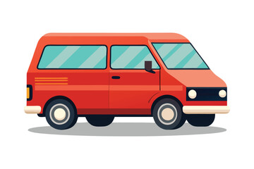 A vector illustration of Minivan vehicle on white background
