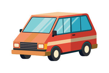 A vector illustration of Minivan vehicle on white background
