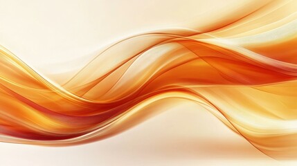 Dynamic orange wave art background with curved lines and flowing shapes for modern designs