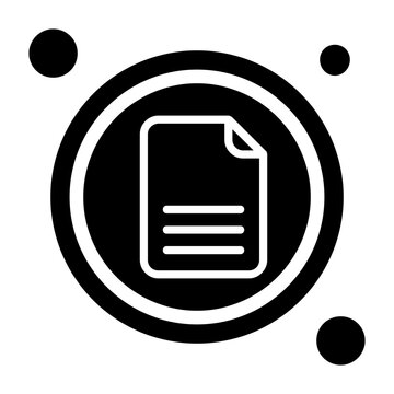 Document Button Solid Style Icon