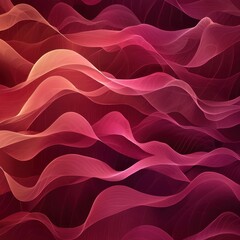 Exquisite red and pink wave pattern creating a deep gradient background with multi-dimensional color effects